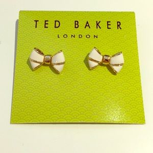Ted Baker London  Enamel Bow Earring -White